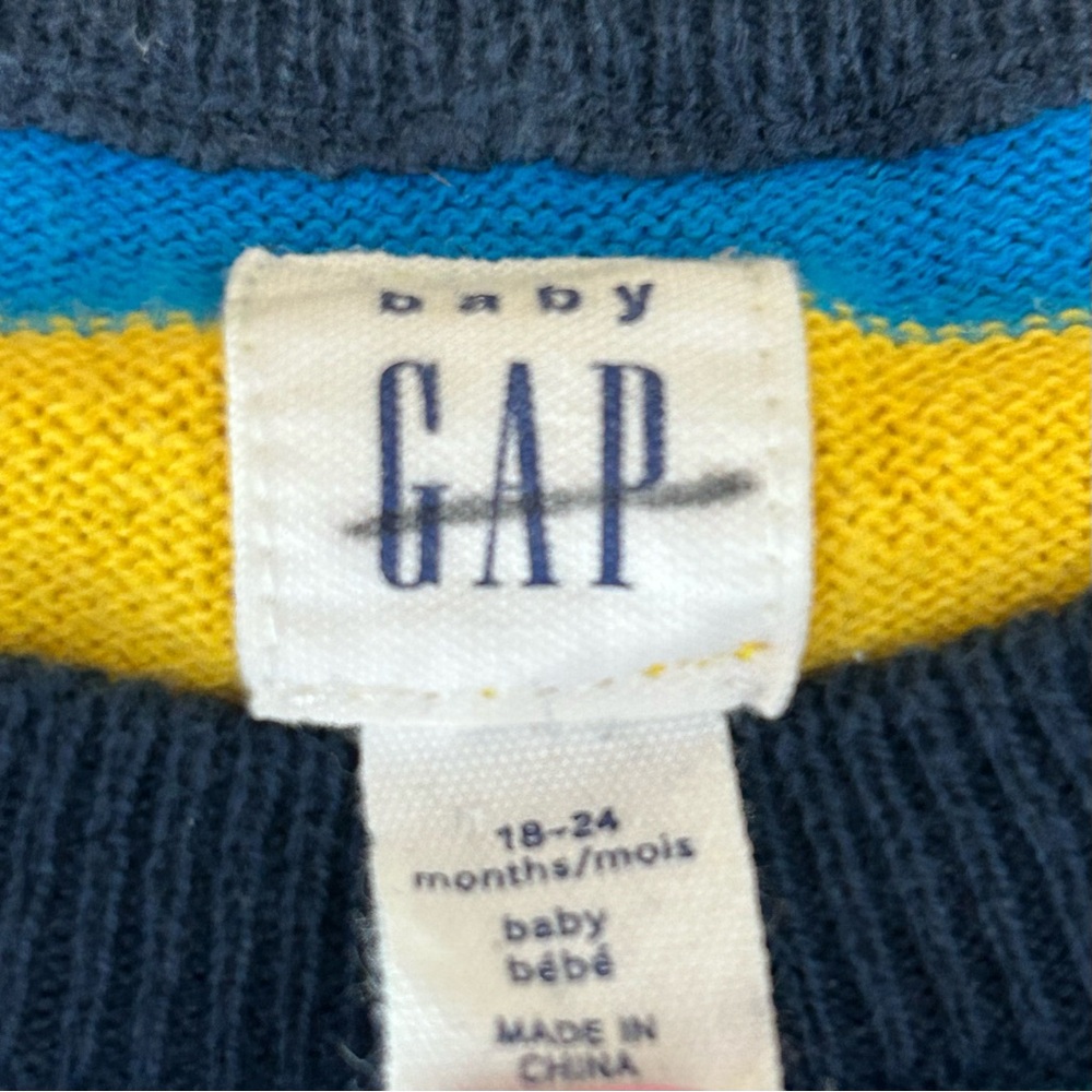Baby Gap Rainbow Striped Sweater 18-24 Months - Picture 4 of 5